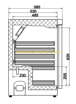 COMBISTEEL KOELKAST WIT 1 DEUR (7450.0551)