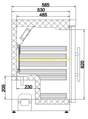 COMBISTEEL KOELKAST 1 GLASDEUR (7450.0552)