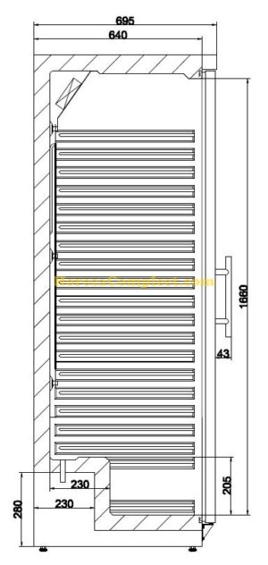 COMBISTEEL KOELKAST 1 GLASDEUR  (7450.0562)