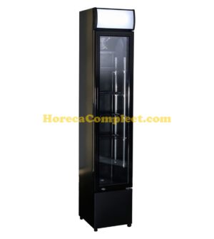COMBISTEEL GLASDEUR KOELKAST SMAL ZWART (7455.1384)