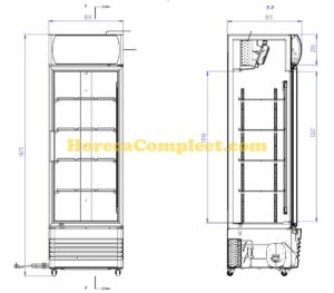 COMBISTEEL KOELKAST 1 GLASDEUR FCU-370  (7455.2100)
