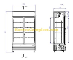 COMBISTEEL KOELKAST 2 GLASDEUREN FCU-750 (7455.2105)