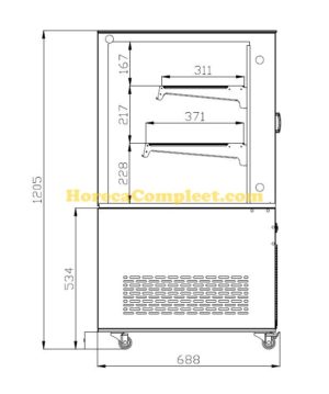 COMBISTEEL KOELVITRINE 270L (7487.0015)