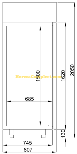 COMBISTEEL KOELKAST RVS MONO BLOCK 700 LTR  (7489.5000)