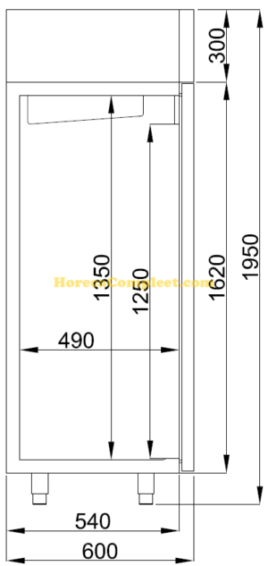 COMBISTEEL KOELKAST RVS 400 LTR STATISCH (7489.5070)