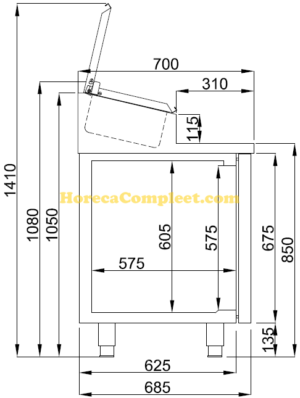 COMBISTEEL SALADETTE 2 DEUREN 7x 1/3GN PAN (7489.5140)