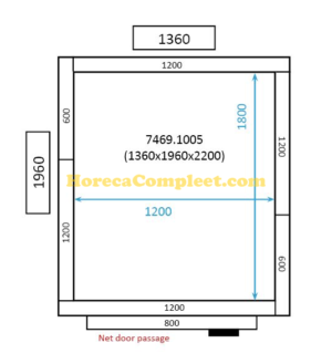 COMBISTEEL KOEL/VRIESCEL 1360x1960x2200 St-Line (7469.1005)