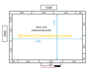 COMBISTEEL KOEL/VRIESCEL 2900x4100x2500 100MM St-Line (7469.1220)