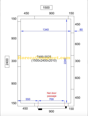 COMBISTEEL KOEL/VRIESCEL 1500X2400X2010 Pro Line (7489.0025)