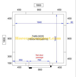 COMBISTEEL KOEL/VRIESCEL 1800X1800X2010 Pro Line (7489.0035)