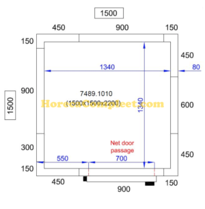 COMBISTEEL KOEL/VRIESCEL 1500X1500X2200 Pro Line (7489.1010)