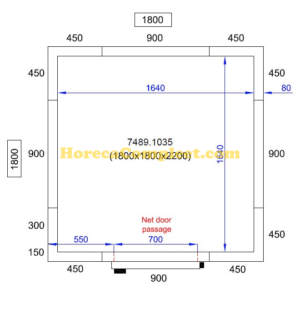 COMBISTEEL KOEL/VRIESCEL 1800X1800X2200 Pro Line (7489.1035)