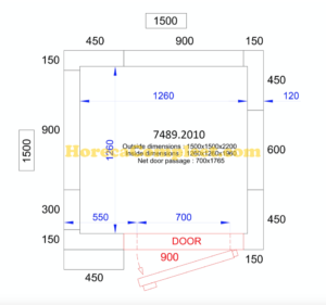 COMBISTEEL KOEL/VRIESCEL 1500x1500x2200 - 120 MM Pro Line (7489.2010)