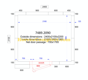 COMBISTEEL KOEL/VRIESCEL 2400x2100x2200 - 120 MM Pro Line (7489.2090)
