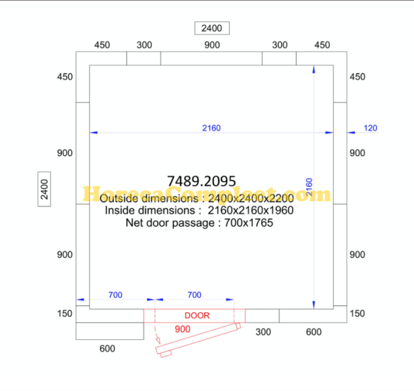 COMBISTEEL KOEL/VRIESCEL 2400x2400x2200 - 120 MM Pro Line (7489.2095)