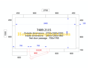 COMBISTEEL KOEL/VRIESCEL 2700x1500x2200 - 120 MM Pro Line (7489.2115)