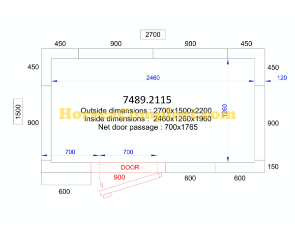 COMBISTEEL KOEL/VRIESCEL 2700x1500x2200 - 120 MM Pro Line (7489.2115)
