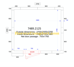 COMBISTEEL KOEL/VRIESCEL 2700x2400x2200 - 120 MM Pro Line (7489.2125)