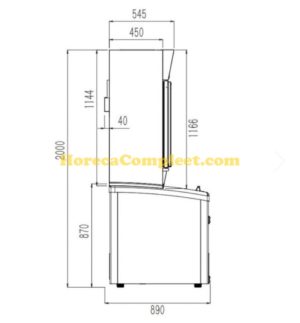 COMBISTEEL WANDVRIESKAST WIT 2 GLASDEUREN (7455.2520)